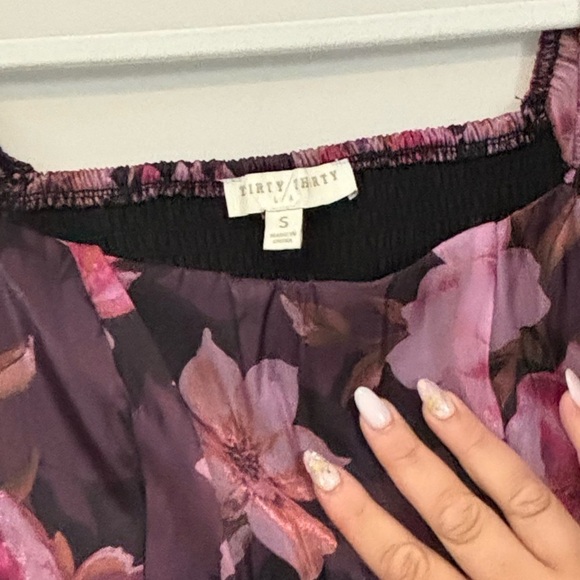 UO Urban Outfitters Thirty/Thirty Floral BabyDoll Top Size Small - Picture 4 of 9